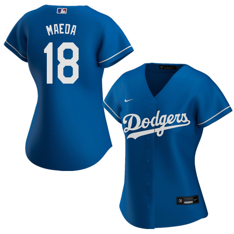 Nike Women #18 Kenta Maeda Los Angeles Dodgers Baseball Jerseys Sale-Blue